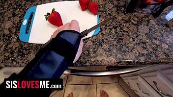 stepsister laney grey struggles with big cock