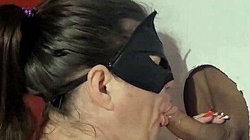 i watch my wife suck cock at gloryhole until he cums in her mouth and she swallows it all