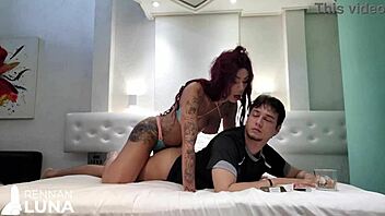 Big tits and ass crossdresser gets anal and assfucked