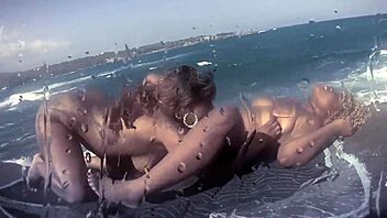 Nina Rivera and Porsha Carrera rip clothes for dripping pussy action.