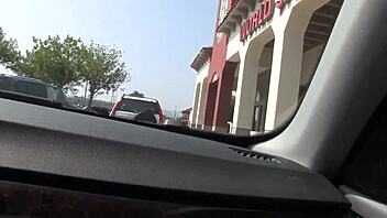 Boyfriend Waits As Brunette Gets Facial From Stranger's Big Cock