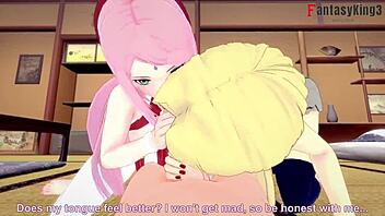 Sakura and Tsunade give blowjob POV
