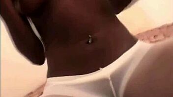 her ripped stockings tease her wet pussy