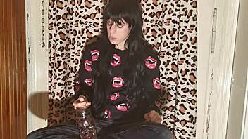 goth teen 18+ smokes backstage in hd, wanna see more behind the scenes action?