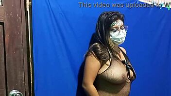 Big ass Latina stepsister strips and teases in homemade video