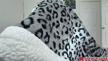 Katie rides pervy stepbro's cock intensely, bouncing until cumshot on her small tits.