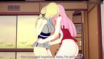 Sakura and Tsunade give blowjob POV