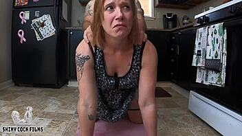 Watch as a horny stepson dominates his stepmom with his big cock