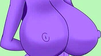 Cute Asian girl with big tits paints naughty pictures