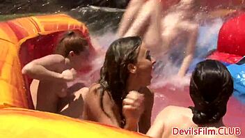 Gangbang Lesbians Outdoor Toying Pussy And Ass With Dildos