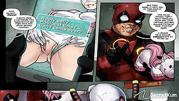 Alien anal and futanari action in Deadpool video