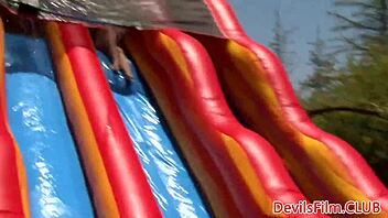 Gangbang Lesbians Outdoor Toying Pussy And Ass With Dildos