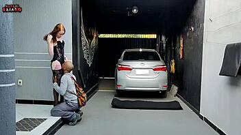 Wife surprises husband with sensual outfit, he fucks her ass until she begs to stop