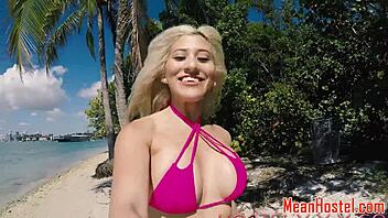 Busty BDSM teen punished with ballgag 😈