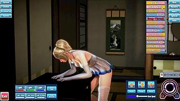 Blonde princess enjoys a peaceful ride in the anime world.