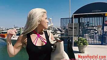 Teen with big tits humiliated and restrained in BDSM scene