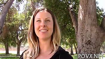 Adorable teen 18+ slut bent over for hardcore doggystyle sucking 😍