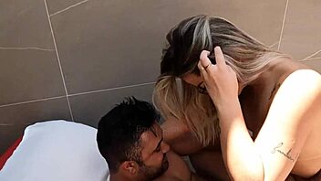 Oh, The Wolf Came To Fuck Me Deliciously By The Pool With Big Black Cock Riding And Cum In Mouth!