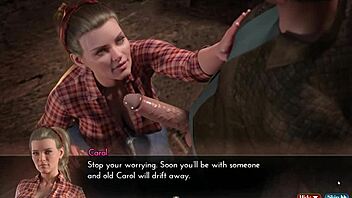 Farm girl milf licks balls in the barn