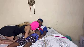 Latina teen Branca takes a big cock in fishnets and gets assfucked
