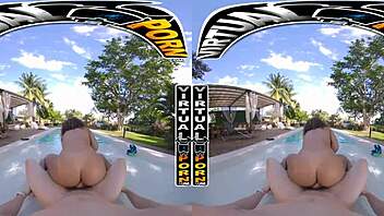 Skyla Suns FUCKS by the POOL in POV VR