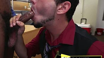 Gay teen gets fucked by director's big cock in office