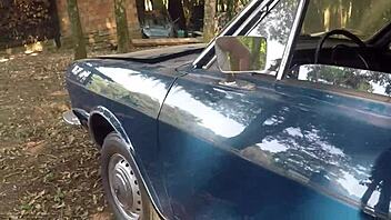 Sensual Milf Gets Creampied in Her Car During Voyeur Session