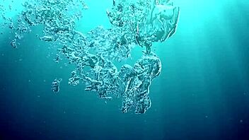 Underwater blowjob turns into mutual pleasure