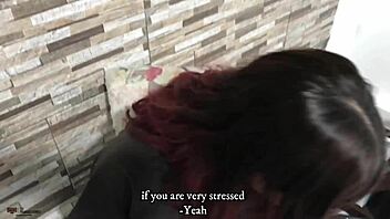 Stepsister deepthroats cock in homemade video.