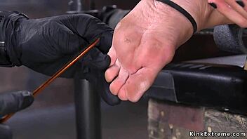 huge tits redhead slave takes hard spanks