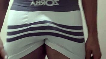 gay sexy cueca boxer shows off his big ass in action