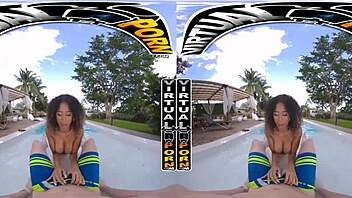 Skyla Suns FUCKS by the POOL in POV VR