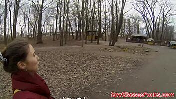 Hidden camera captures European amateur getting anal in doggystyle