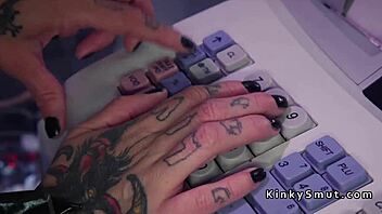 Huge Tits Mistress Teases Lesbians with Anal Toys