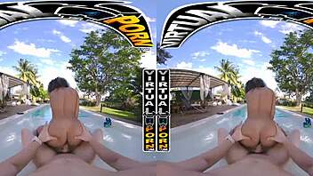 Skyla Suns FUCKS by the POOL in POV VR