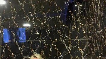 blonde performs handjob in jacuzzi with instructions