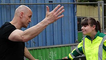 Hey Luna Rival, sweeping streets with that cute French charm for blowjob action!