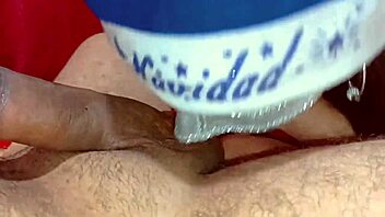 Latina wife cheats with husband's best friend on Christmas and New Year for unprotected sex and money.