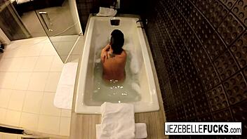 Sexy Jezebelle Bond Subtly Films Her Big Tits In The Bath.