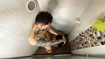 A shower with a transgender girl: Kendra Romans in action
