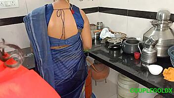 Komal and her mother-in-law working together in kitchen