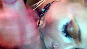 Hayden is sucking her boyfriend's cock so eagerly.