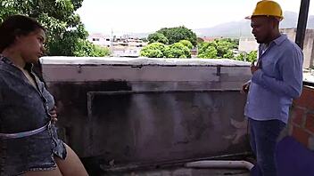 Sexy Engineer Fucks Me Naked By Tools On Roof