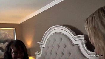 hot amateur lesbians masturbate and lick each other's big tits and pussy