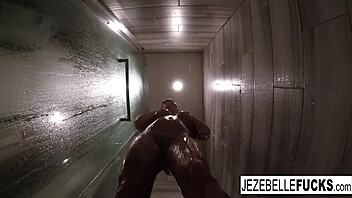 Sexy Jezebelle Bond Subtly Films Her Big Tits In The Bath.