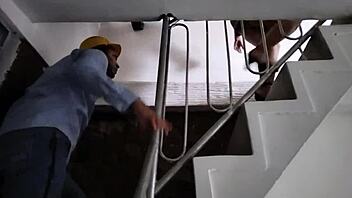 Sexy Engineer Fucks Me Naked By Tools On Roof