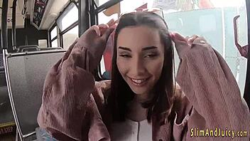 Big ass teen in stockings takes big cock, cum in mouth