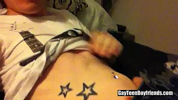 gay teen 18+ plays with his uncut dick and sucks his friend