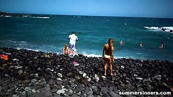 Hard fuck sounds mix with sizzling bbq outdoors