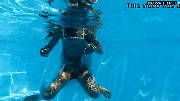 Damn! Underwater Naked Babe Bonnie Dolce in Pool Shower Action!
